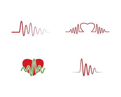 Heart Beat Line Vector Display Rhythm Icon Vector Display Rhythm