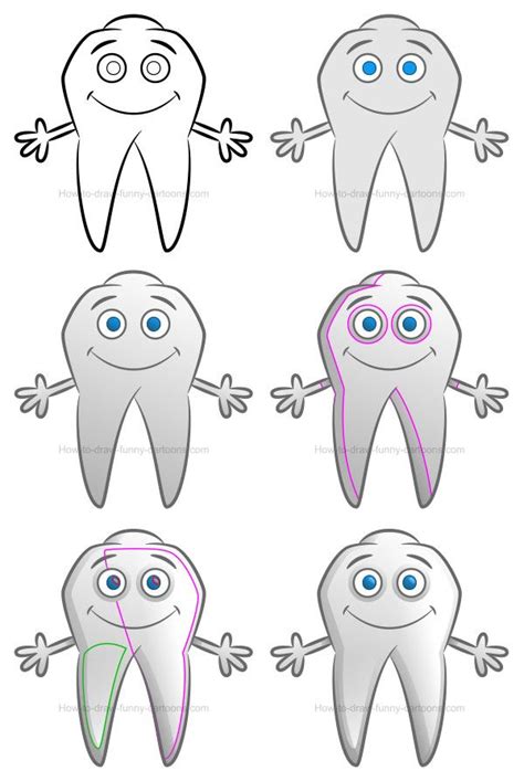 How To Draw Dental Cartoons Cute Cartoon Images Cartoon Drawings