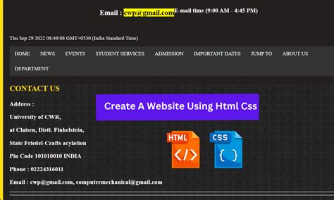 How To Create A Website Using Html Css Code