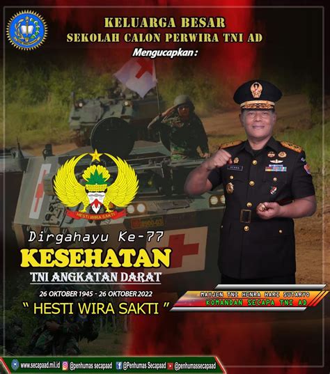 Dirgahayu Ke 77 Kesehatan Tni Angkatan Darat 26 Oktober 1945 26