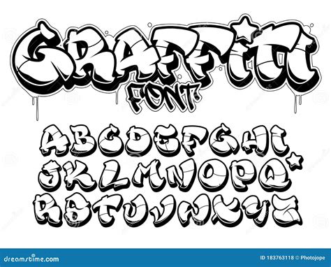 Graffiti Font Urban Font Font Bundle Ttf Alphabet Letters Numbers