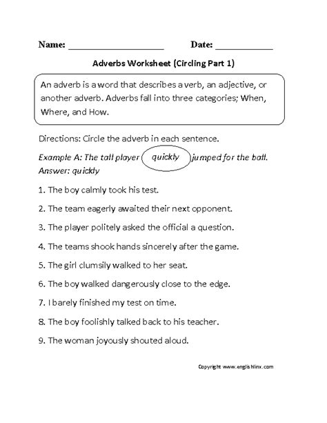 Part Of Speech Worksheet For Grade 4 Kidsworksheetfun