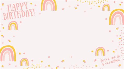 Free Custom Birthday Zoom Background Templates Canva