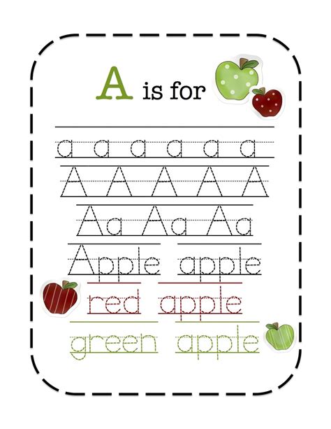 A Is For Apple Worksheets Printable Ronald Worksheets