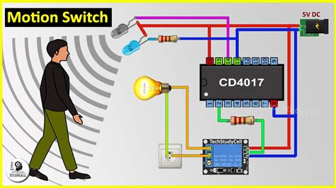 How To Make Motion Sensor Light Switch Using Cd4017 And Ir Sensor At Home