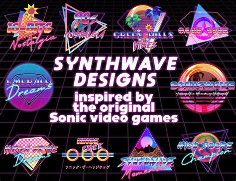 Synthwaveoutrun Designs And Logos Inspired By Sonic The Hedgehog Etsy