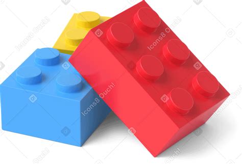 3d Three Lego Bricks в Png Svg