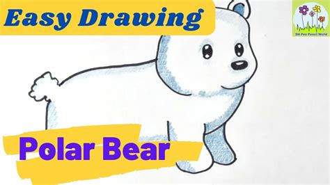 Lets Draw Cute Polar Bearhow To Draw Polar Beareasy Way To Draw