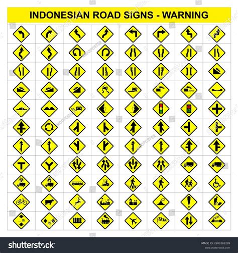 Traffic Signs Road Signs Rambu Lalu Lintas Royalty Free Stock Vector