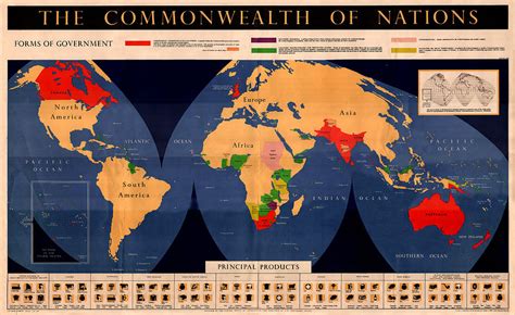 Map Of The British Commonwealth 1950 Photograph By Andrew Fare Pixels