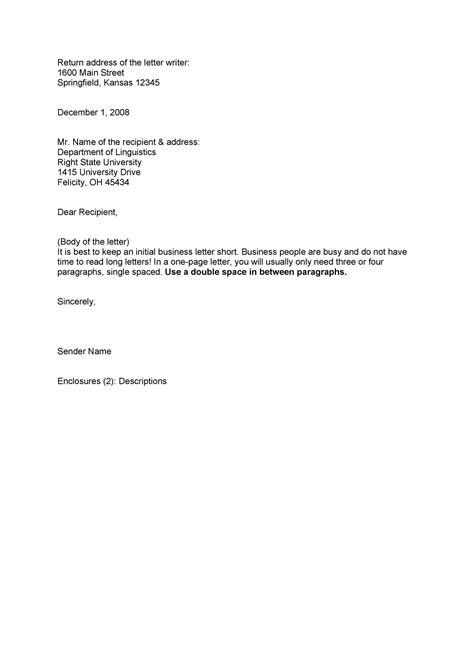 35 Formal Business Letter Format Templates And Examples Templatelab