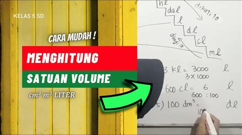 Hubungan Antar Satuan Volume Kelas Sd Menghitung Satuan Kubik Dan