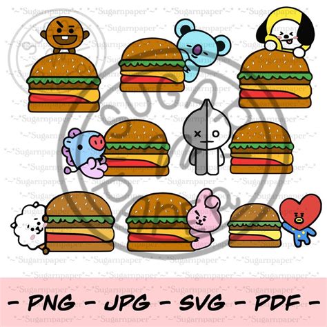 Bts Svg Bt21 Svg Bts Character Svg Svg Files For Cricut And Silhouette