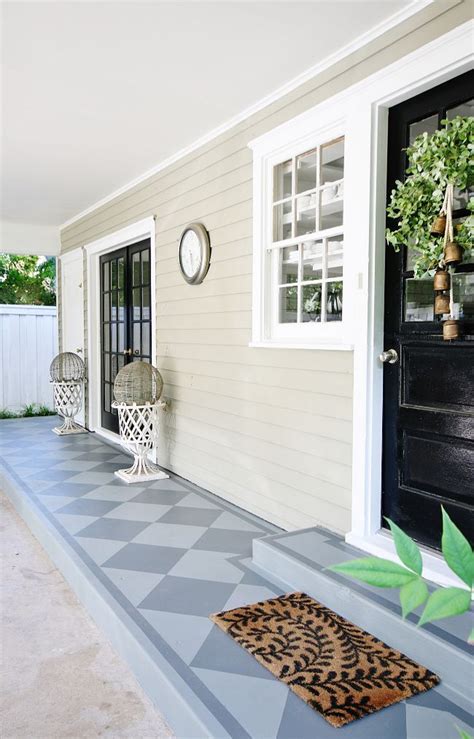 Before And After Painted Concrete Porch Thistlewood Farm Concrete