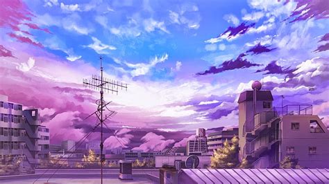 Anime Cielo Paisaje Urbano Nubes Fondo De Pantalla Hd Wallpaperbetter