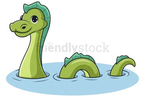 Loch Ness Monster Cartoon Clipart Vector Friendlystock