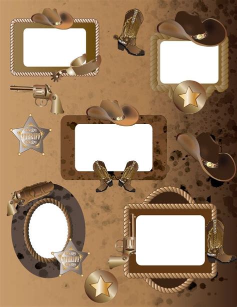 Western Cowboy Border Clipart Graphics High Resolution Graphic Digital