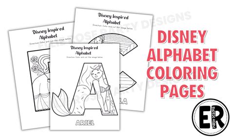 Free Disney Inspired Alphabet Coloring Pages