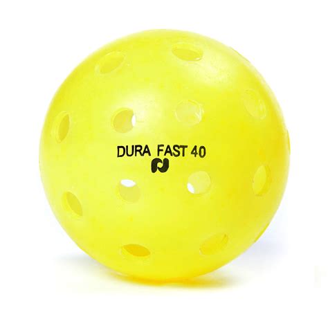 Dura Fast 40 Pickleballs Outdoor Pickleball Balls Yellow Pack Of