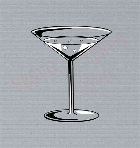 Martini Glas Svg Cocktail Glas Clipart Geschnittene Datei Etsy De