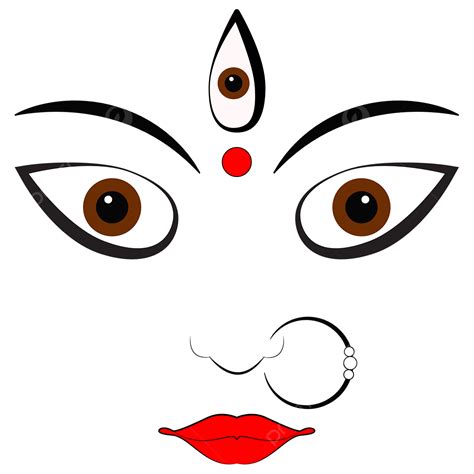 Durga Maa Face Durga Maa Kali Maa Navratri Png And Vector With