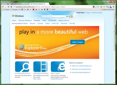 Microsoft Launched Ie9 Beta Bust A Tech