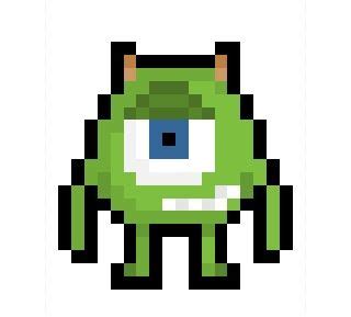 Mike Wazowski Pixel Art Perler Pixel Art Minecraft Creations