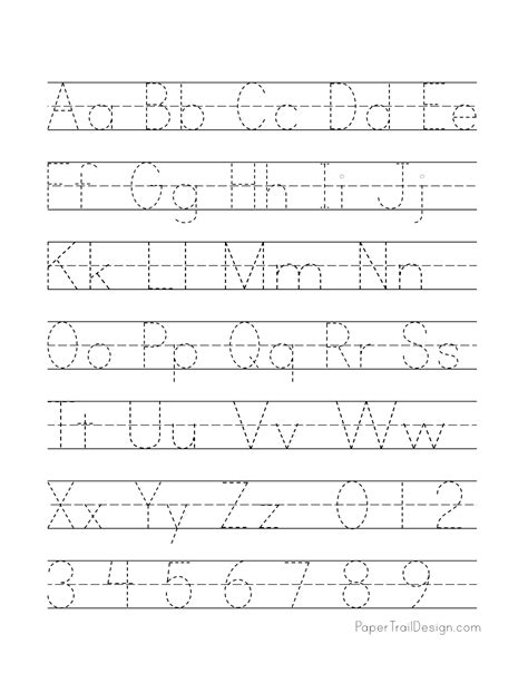 Printable Alphabet Practice Sheets