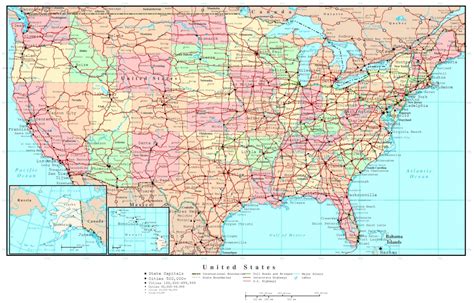 Printable Road Map Of United States