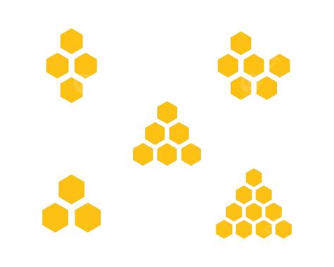 Honeycomb Illustration Design Shape Gold White Vector Shape Gold