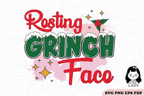 Resting Grinch Face Svg Png Graphic By Cat Lady Creative Fabrica