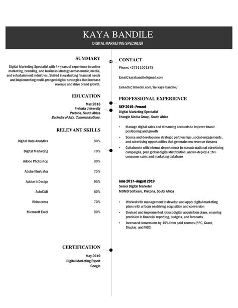 Best Cv Template Myjobmag