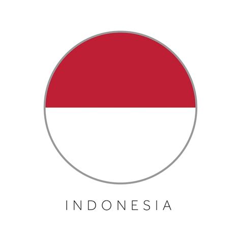 Premium Vector Indonesia Flag Round Circle Vector Icon