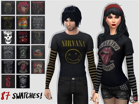 The Sims Resource Long Sleeve Rock Band T Shirts