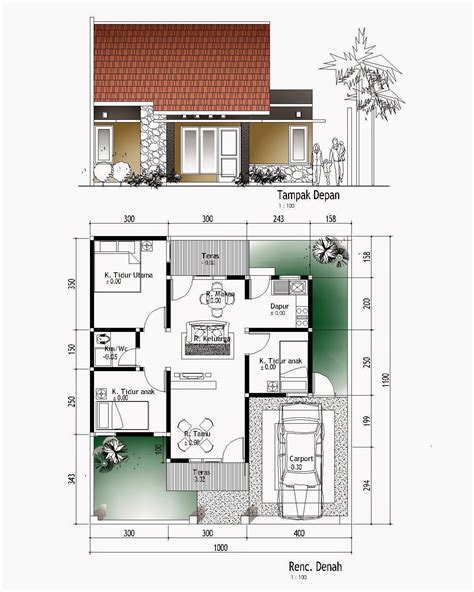 Denah Rumah Sederhana Cara Membuat Denah Dan Contoh Gambar