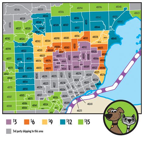 Zip Code Map Metro Detroit Emelia Morganica