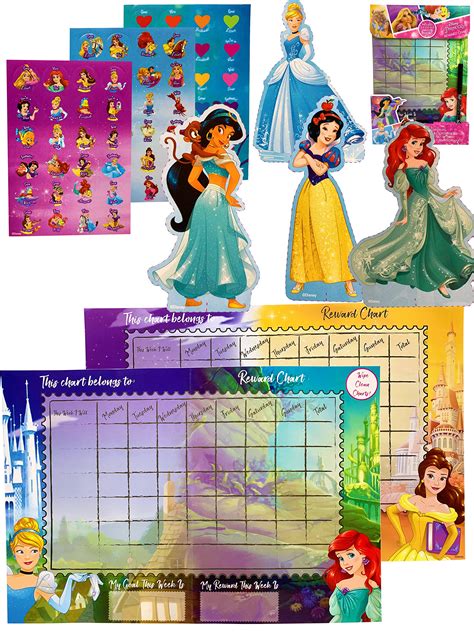 Buy Disney Princess Reward Chart With Stickers 2 Reward Charts 72