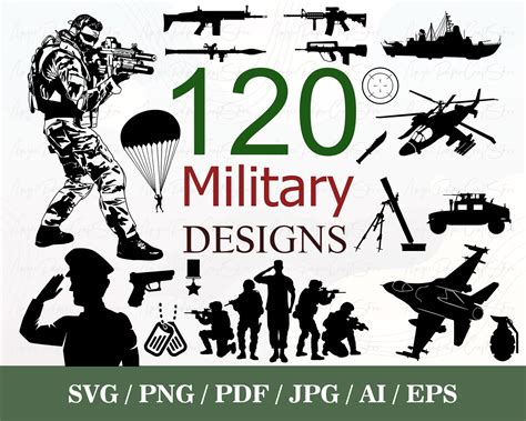 120 Military Svg Bundle Soldier Svg Army Svg Military Etsy Uk