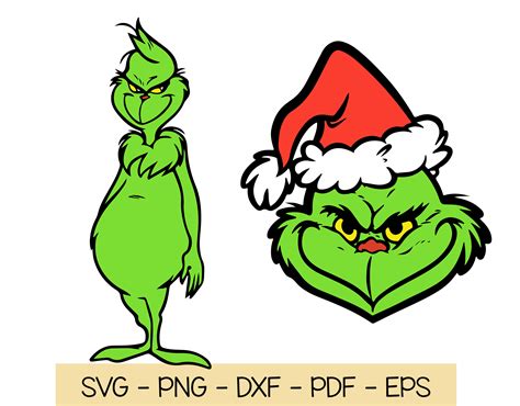 Grinch Svg Grinch Face Svg The Grinch Vector The Grinch Etsy