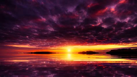 Fiery Sunset 4k Wallpaperhd Nature Wallpapers4k Wallpapersimages