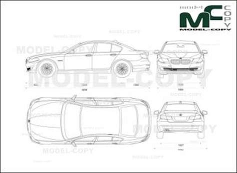 Bmw 5 Series Sedan F10 2011 2d Drawing Blueprints Model Copy