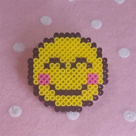 Happy Face Emoji Perler Bead Pins · Petite Perle · Online Store Powered