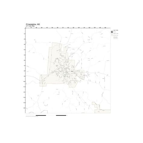 Buy ZIP Code Wall Map Of Philadelphia MS ZIP Code Map Laminated Online