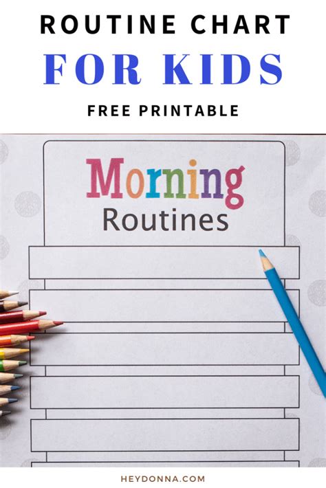 Free Morning Routine Chart For Children