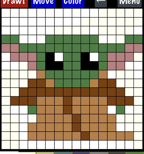 Minecraft Baby Yoda Pixel Art Grid Pixel Art Grid Gallery