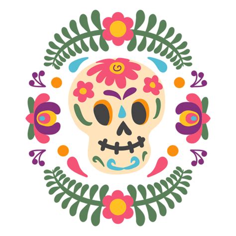 Emblema De Máscara De Calavera Mexicana Descargar Pngsvg Transparente