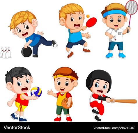 Team Sports For Kids Royalty Free Vector Image