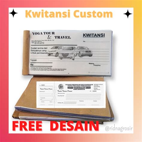 Jual Kwitansi Custom Ply Free Desain Ukuran Folio Isi Lembar