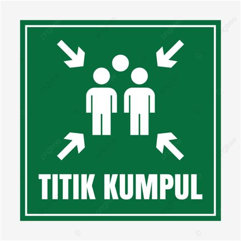 Vektor Rambu Titik Kumpul Titik Kumpul Assembly Point Muster Point