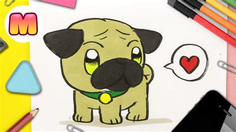 COMO DIBUJAR UN PERRO PUG KAWAII Como Dibujar Un Perro Facil Paso A Paso